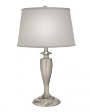 Stiffel TL-A960-SN - Table Lamp, 1-Light, Satin Nickel, Pearl Supreme Satin Fabric Shade, 27"H TL-A960-SN