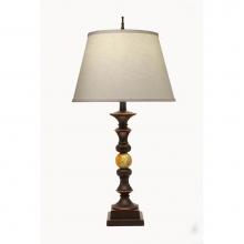 Stiffel TL-A968-K3137-OB - Table Lamp, 1-Light, Oxidized Bronze, Green Onyx, Cream Aberdeen Fabric Shade, 31"H TL-A