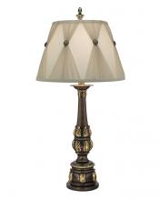 Stiffel TL-K2054-K683-RB - Table Lamp, 1-Light, Roman Bronze, Ivory Shadow Pleated Champagne Whisper with Rosettes F