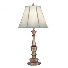 Stiffel TL-K6165-K9043-AB - Table Lamp, 1-Light, Antique Brass, Ivory Shadow Fabric Shade, 33"H TL-K6165-K9043-AB