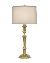 Stiffel TL-N3040-N3042-ABR - Table Lamp, 1-Light, Artisan Brass, Ivory Shadow Fabric Shade, 32"H TL-N3040-N3042-ABR