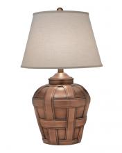 Stiffel TL-N4624-AOB - Table Lamp, 1-Light, Antique Old Bronze, Cream Aberdeen Fabric Shade, 25"H TL-N4624-AOB