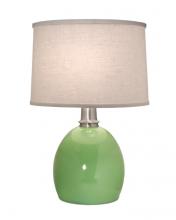 Stiffel TL-N4705-K3306-GLG - Table Lamp, 1-Light, Gloss Light Green, Satin Nickel, Cream Aberdeen Fabric Shade, 23"H