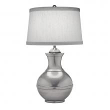 Stiffel TL-N6553-AN - Table Lamp, 1-Light, Antique Nickel, Global White Fabric Shade, 28"H TL-N6553-AN