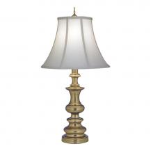 Stiffel TL-N7608-AB - Table Lamp, 1-Light, Antique Brass, Ivory Shadow Fabric Shade, 31"H TL-N7608-AB