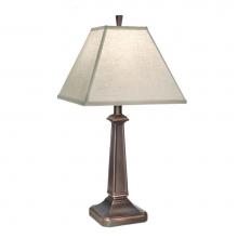 Stiffel TL-N8166-OB - Table Lamp, 1-Light, Oxidized Bronze, Cream Aberdeen Fabric Shade, 25"H TL-N8166-OB
