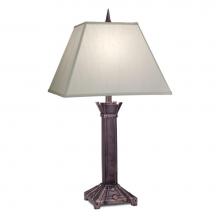 Stiffel TL-N8633-AC - Table Lamp, 1-Light, Antique Copper, Global White Fabric Shade, 31"H TL-N8633-AC