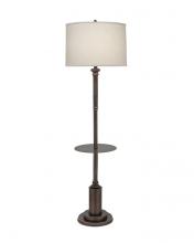 Stiffel TRFL-A065-N7685-OB - Floor Lamp, 13" Dia Metal Tray, 1-Light, Oxidized Bronze, Cream Aberdeen Fabric Shade, 62