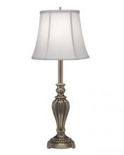 Stiffel BL-AC2070-BB - Buffet Lamp, 1-Light, Burnished Brass, Pearl Supreme Satin Fabric Shade, 30"H BL-AC2070-
