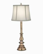 Stiffel BL-AC9637-AB - Buffet Lamp, 1-Light, Antique Brass, Ivory Shadow Fabric Shade, 24"H BL-AC9637-AB