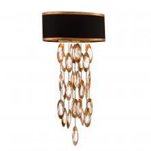 John-Richard AJC-8796 - all Sconce, 2-Light, Gold, Black with Gold Trim Silk Shade, 12&34;W AJC-8796