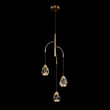 John-Richard AJC-9137 - Crystal Chandelier, 3-Light, Integrated LED, Antique Brass, 15&34;W AJC-9137