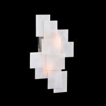 John-Richard AJC-9212 - Stone Wall Sconce, 2-Light, Alabaster, Silver, 15&34;W AJC-9212