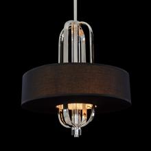 John-Richard AJC-9279 - us Era Pendant, 8-Light, Polished Nickel, Black Drum Shade, 30&34;W AJC-9279