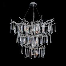 John-Richard AJC-9288 - Lucent Chandelier, Bluefin Tuna, 12-Light, Silver Leaf, 43&34;W AJC-9288