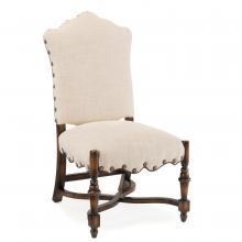 John-Richard AMF-1066V18-FRLN-AS - rench Dining Chair, Linen Fabric, Sable Frame, 44.5&34;H AMF-1066V18-FRLN-AS