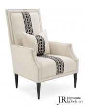 John-Richard AMF-1657V227-2204A-AS - Bel-Air Armchair, Ivory Fabric, Black, 46&34;H AMF-1657V227-2204A-AS