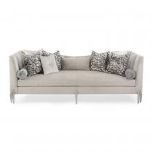 John-Richard AMF-1702BSS-C012-AS - Rue Cambon Sofa, Beige, Silver Legs, 100&34;W AMF-1702BSS-C012-AS