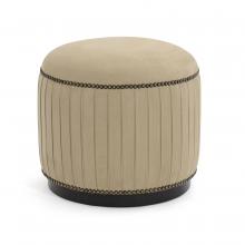 John-Richard AMF-1710V242-1121-AS - Huntington Ottoman, Taupe, Espresso Base, 20&34;H AMF-1710V242-1121-AS