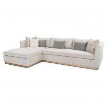 John-Richard AMF-1711V229-C013-AS - Sectional Sofa, Left Facing, Beige, Gold Base, 125&34;W AMF-1711V229-C013-AS