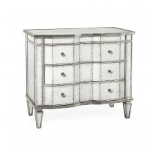 John-Richard EUR-01-0097 - Eglomise Chest, Silver Leaf, 40&34;W EUR-01-0097