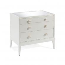 John-Richard EUR-01-0285 - Piedmont Chest, White, Mirror Top, 31.5&34;W EUR-01-0285