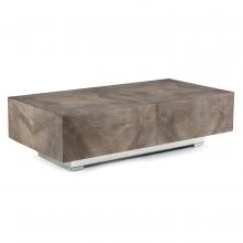 John-Richard EUR-03-0657 - Manhattan Cocktail Table, Walnut, Silver Leaf, 30&34;W EUR-03-0657