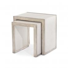 John-Richard EUR-03-0741 - Takeley Nesting Table, Set of 2, White, Oak, 24&34;W EUR-03-0741