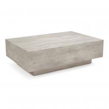 John-Richard EUR-03-0770 - Tezzo Cocktail Table, Gray Concrete, Pewter Base, 54&34;W EUR-03-0770