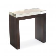 John-Richard EUR-03-0776 - Morin End Table, Wood, Crystal Glass Top, 21&34;W EUR-03-0776