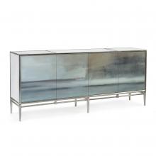 John-Richard EUR-04-0475 - Slated Credenza, Blue, Silver, 88&34;W EUR-04-0475