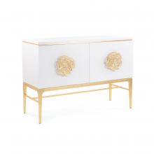 John-Richard EUR-04-0620 - Moder Cabinet, White, Gold, 48.5&34;W EUR-04-0620