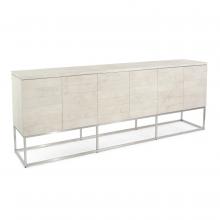 John-Richard EUR-04-0643 - Loftus Sideboard, Ivory, Brushed Stainless Steel Base, 94&34;W EUR-04-0643