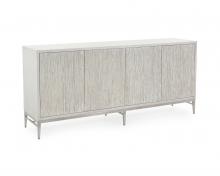 John-Richard EUR-04-0709 - Barkley Credenza, White, Silver, 78.5&34;W EUR-04-0709