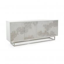 John-Richard EUR-04-0712 - Nuvole Credenza, White, Silver Leaf, 90.25&34;W EUR-04-0712