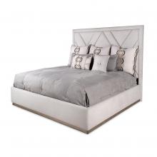 John-Richard EUR-06-0043 - Bed, King, Opal 809 Mist Fabric, Burnished Silver Base, 85&34;W EUR-06-0043