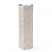 John-Richard EUR-08-0112 - Solo Pedestal, Large, Silver, Crystal Glass Top, 11.75&34;W EUR-08-0112