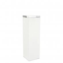 John-Richard EUR-08-0127 - Dracaena Pedestal, Tall, White, Crystal Glass Top, 12&34;W EUR-08-0127