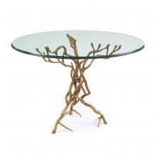 John-Richard EUR-10-0029 - Branches Dining Table, Clear Glass Top, Gold Base, 44&34;W EUR-10-0029