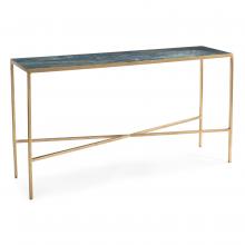 John-Richard JFD-0119 - Pavo Console Table, Blue, Gold Frame, 64&34;W JFD-0119