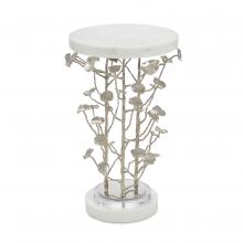 John-Richard JFD-0184 - Organically Grown Martini Table, White, Brushed Nickel, 14&34;W JFD-0184