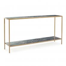 John-Richard JFD-0198 - Mont-De-Marsan Console Table, Blue, Gold, 64&34;W JFD-0198