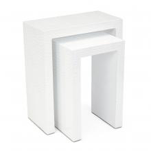 John-Richard JFD-0345 - Dracaena Nesting Table, Set of 2, White, 20&34;W JFD-0345