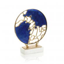 John-Richard JRA-14202 - Blue River Sculpture, Series I, Blue, Gold, 14&34;H JRA-14202