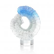 John-Richard JRA-14219 - Crashing Waves Sculpture, Series II, Blue, Clear, 16&34;H JRA-14219