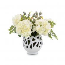 John-Richard JRB-4900 - Lattice Garden Botanical, White, White Bowl, 17&34;W JRB-4900