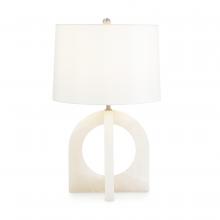 John-Richard JRL-10670 - aster, Brushed Nickel Hardware, White Linen Round Shade, 25.5&34;H JRL-10670