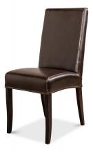 Sarreid 15662 - Milano Side Chair, Brown Leather, Dark Wood Legs, 39"H 15662