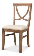 Sarreid 28435 - Monet's Dining Chair, Beige Linen Seat, Whitewash Wood Frame, 19"H 28435