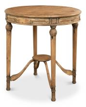 Sarreid 29697 - French Antique Cocktail Table, Pine Wood, 30"W 29697